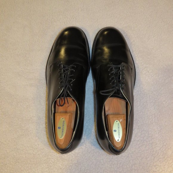 DJ Leavenworth 1970 Vietnam Era Black Leather Dress Shoes 9.5R main image 6